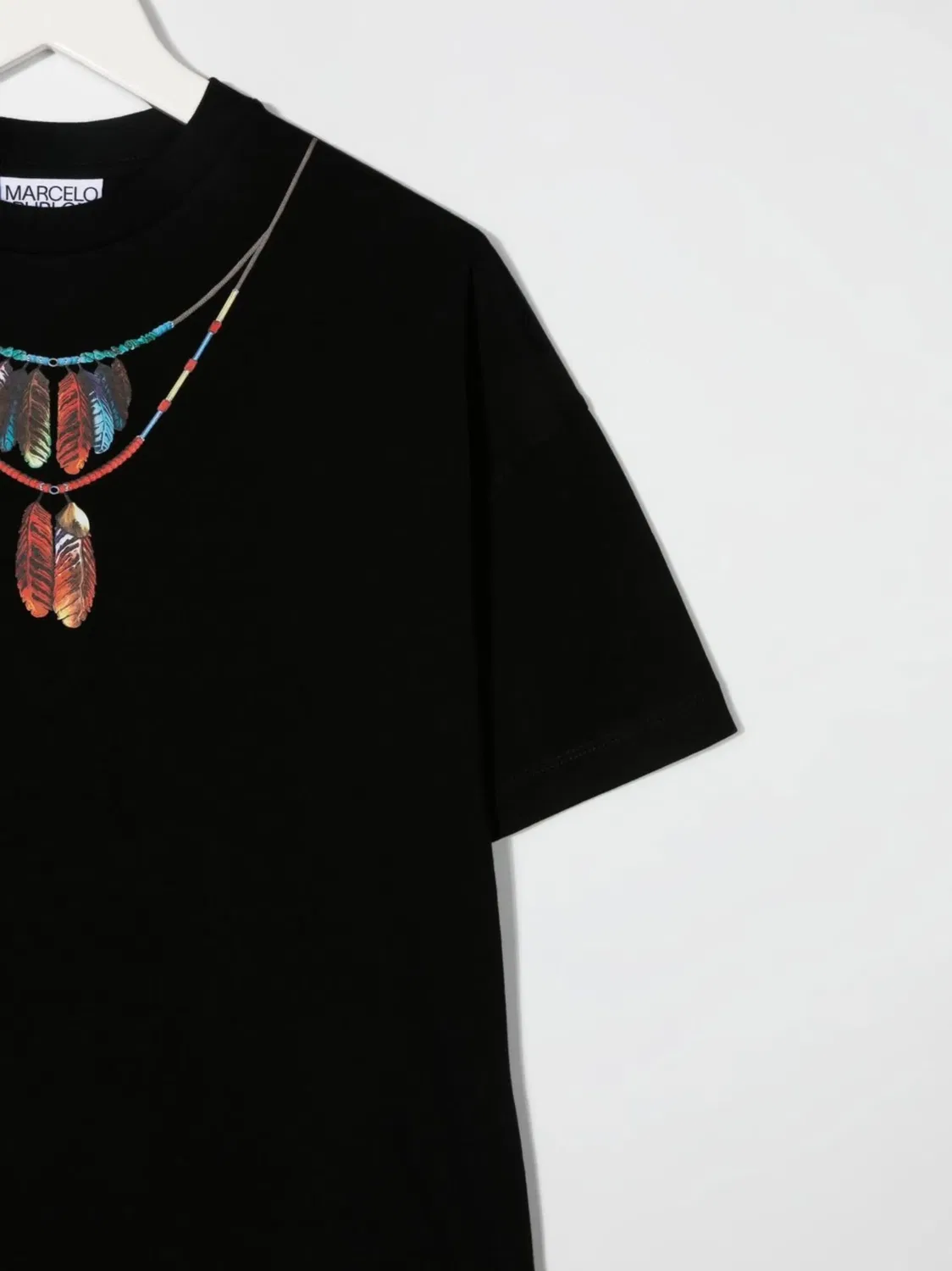 Платье с принтом-ожерельем и бахромой Marcelo Burlon County of Milan, черный — фото 2