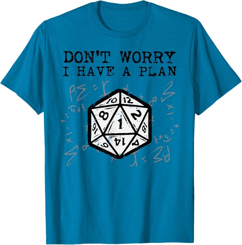 

Мужская футболка RPG Gamer Dont Worry I Have Plan, синий