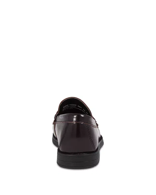 Детские лоферы для мальчиков кожаные Croquet Penny Loafers Florsheim Kids, Burgundy — фото 4