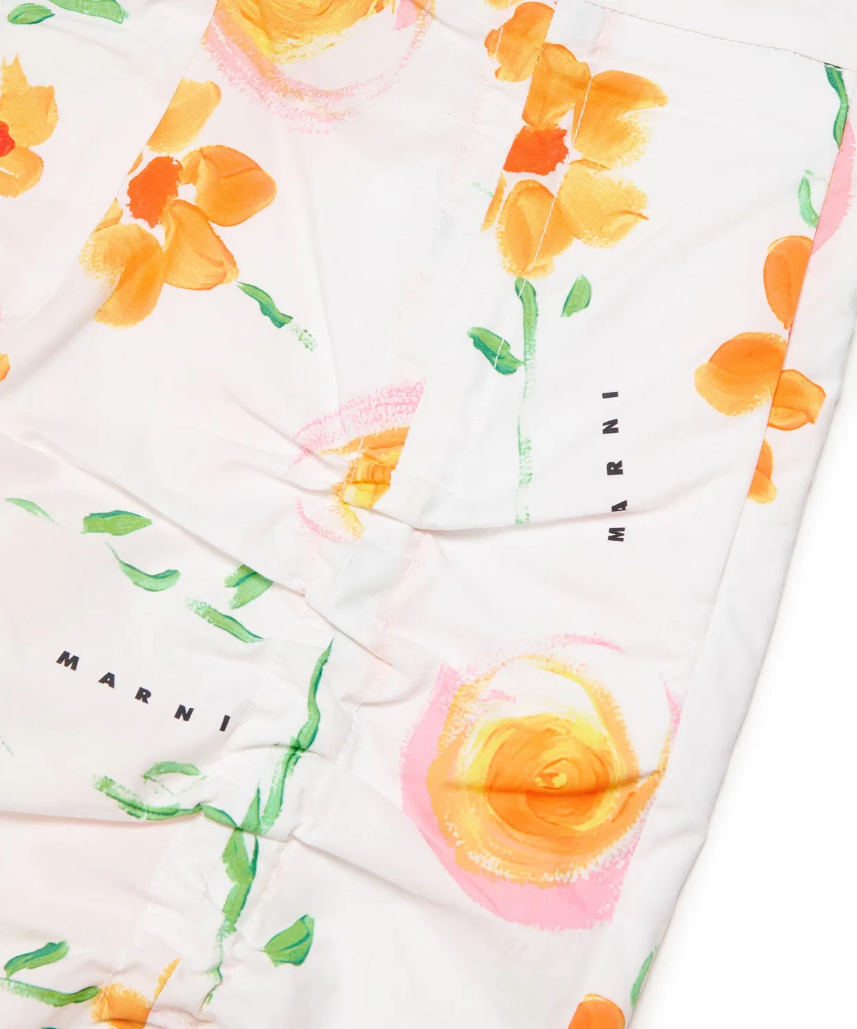 Детские шорты с цветочным принтом MARNI Kids & Junior, White — фото 4
