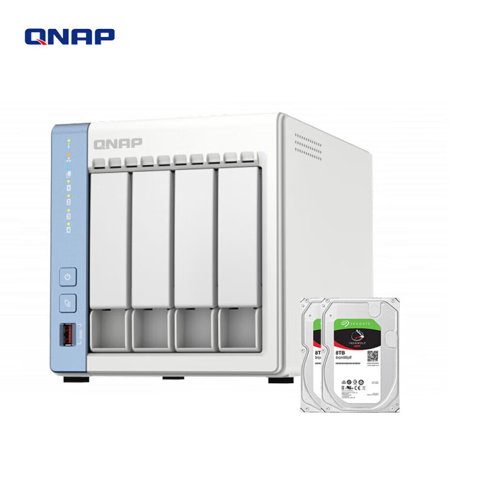 

Сетевое хранилище QNAP TS-462C 4-дисковое с 2 дисками по 8ТБ