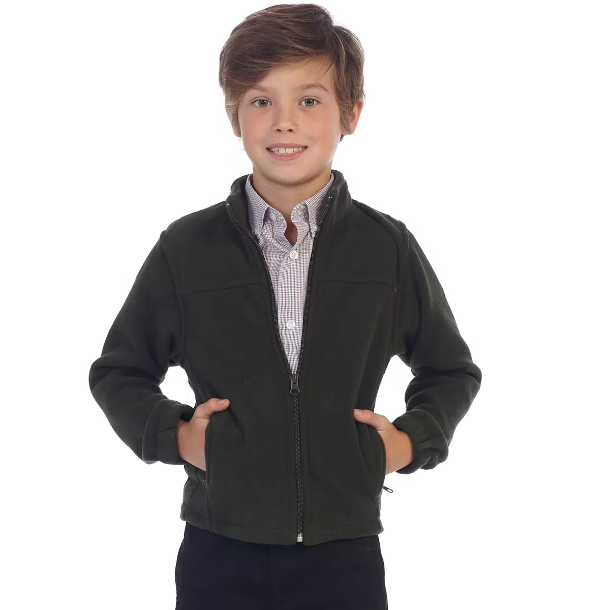 Куртка на молнии Polar Fleece GIOBERTI, Olive — фото 2