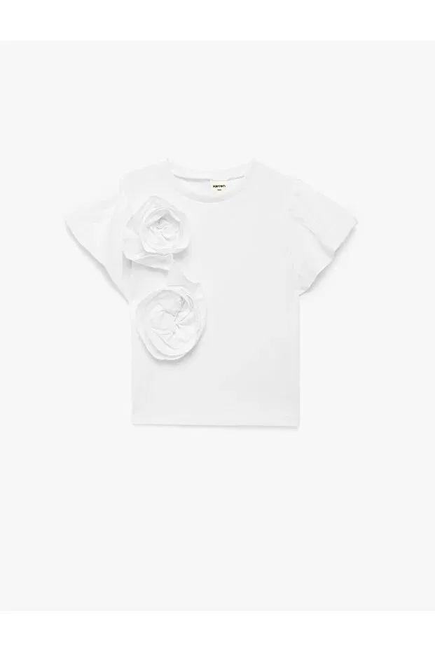 Детская футболка для девочек с принтом Koton Kids, White