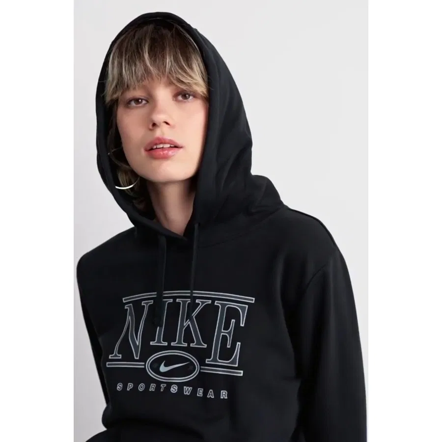 Женский свитшот с капюшоном Club Fleece Gx Hoodie Nike, Черный — фото 3