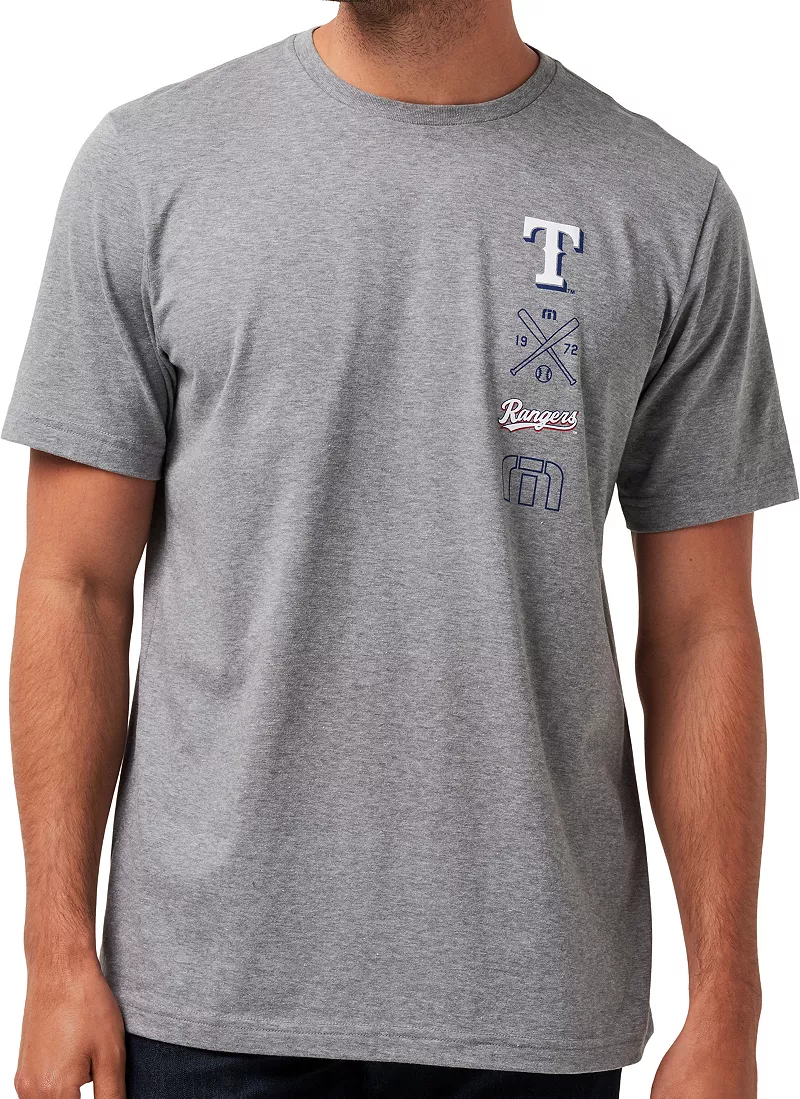 

Мужская серая футболка с короткими рукавами TravisMathew Texas Rangers Sunset Slam