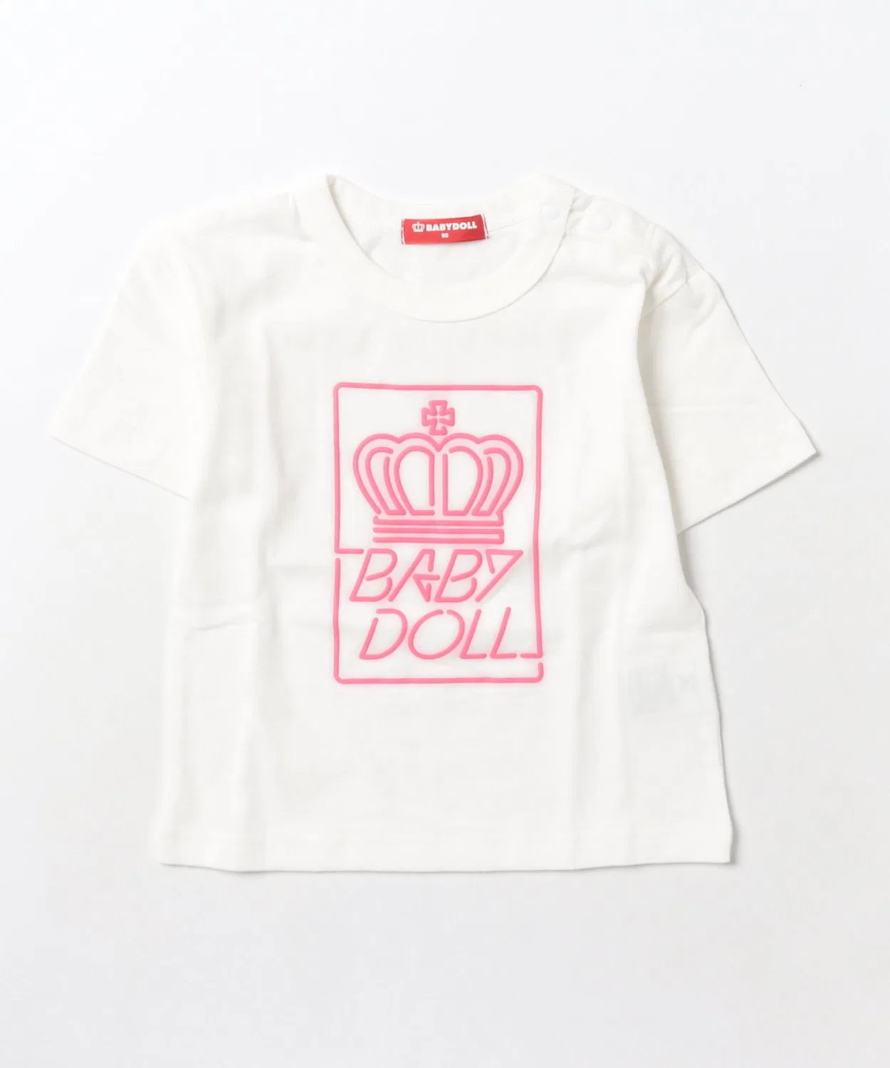 Детская футболка с принтом Neon Logo 1792K BABYDOLL, White