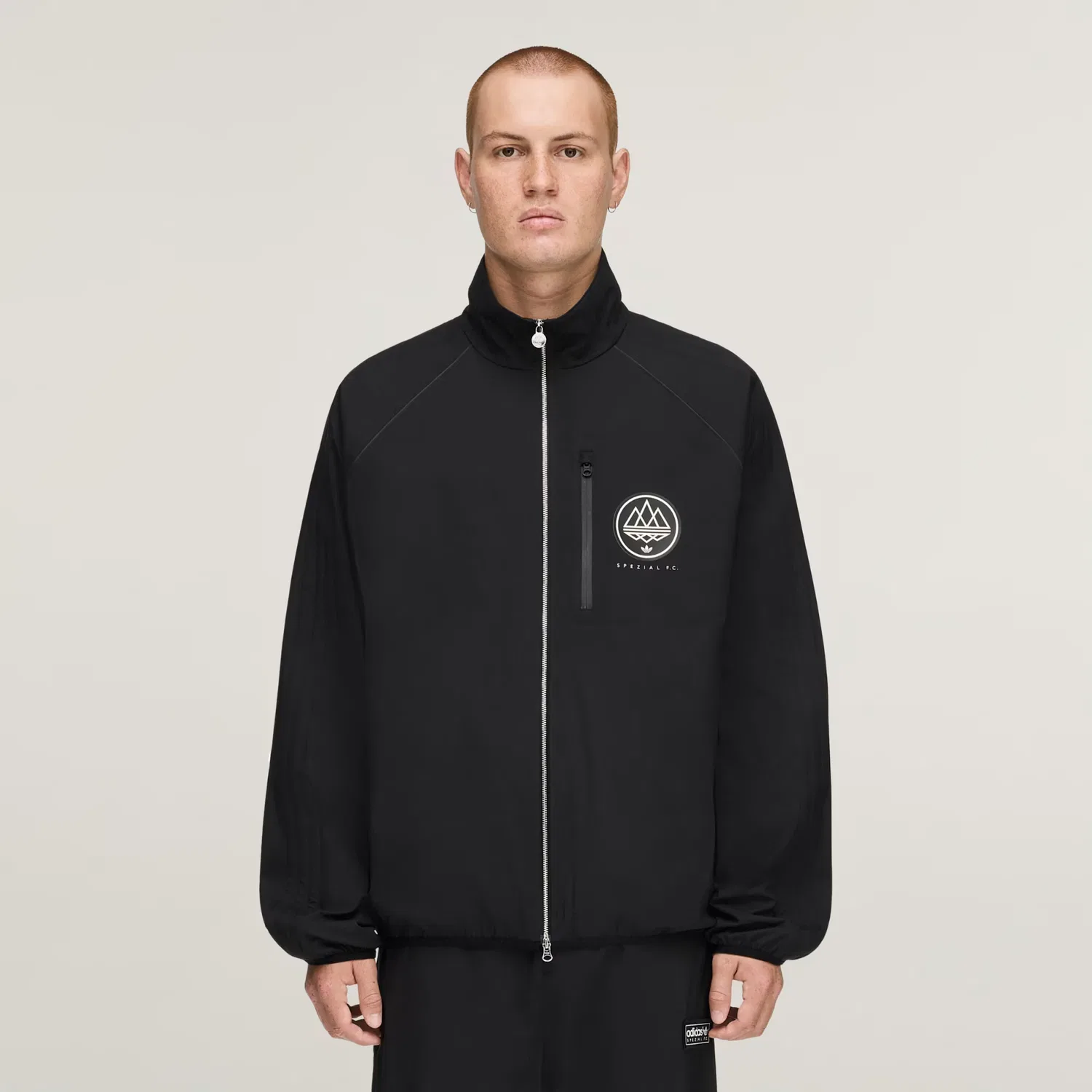 Мужская куртка-трек плетеного переплетения SPZL F.C. Adidas Originals, черный