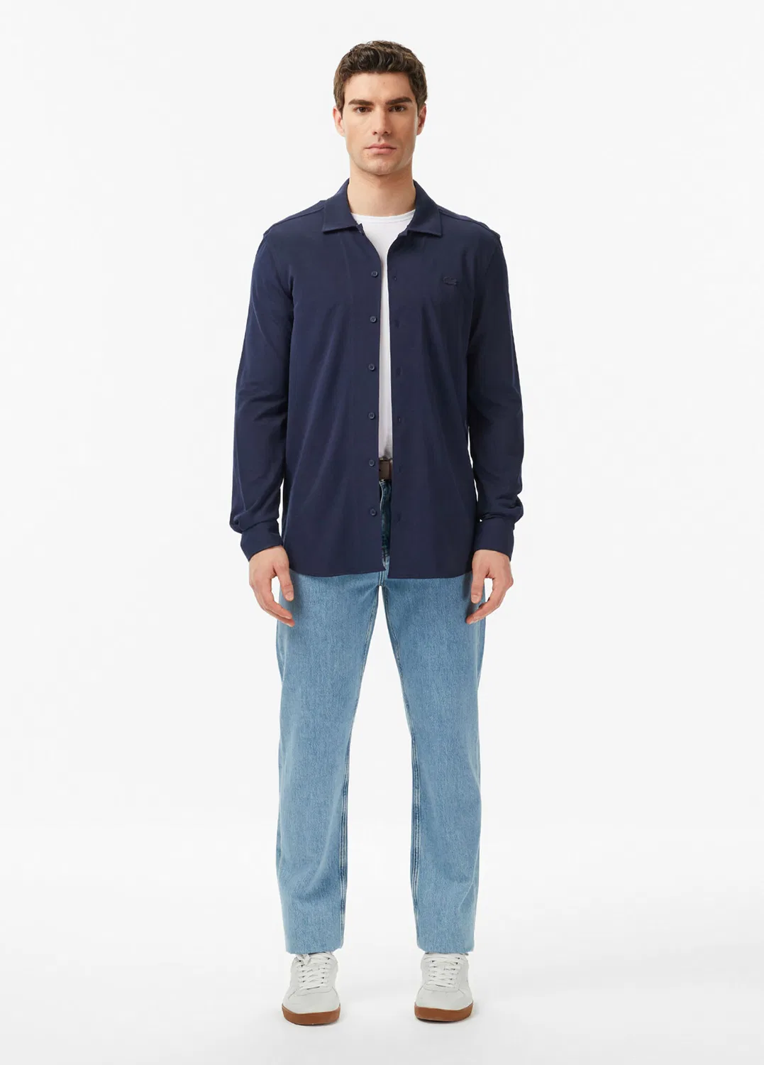 Рубашка slim fit Lacoste Lacoste, navy — фото 4