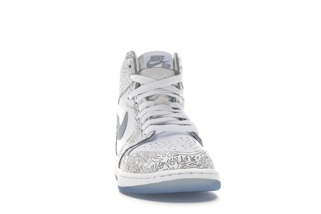 Детские кроссовки Lifestyle Jordan 1 Retro Laser Jordan, White/Metallic Silver — фото 2