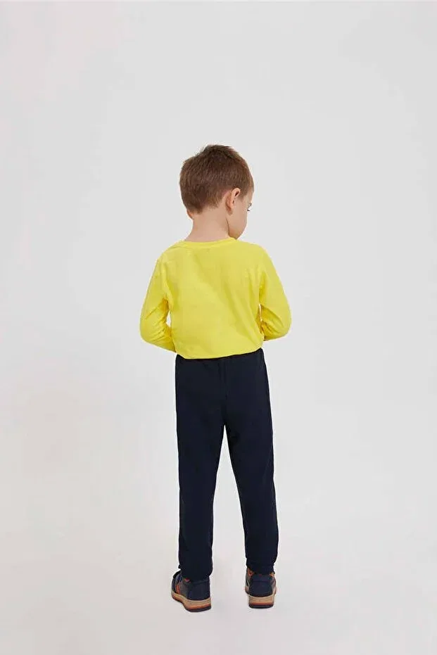 Детские спортивные штаны для мальчиков из футера Lee Cooper, Navy Blue — фото 4