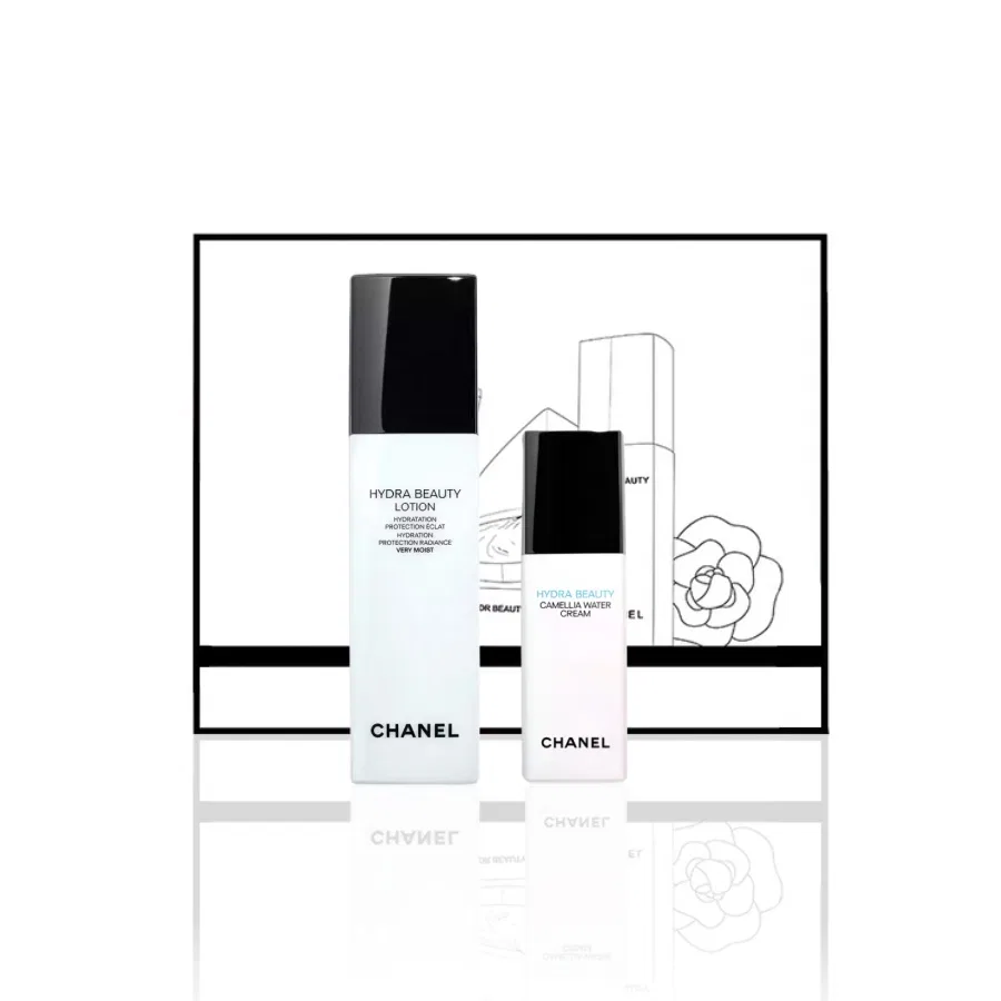 Набор для ухода за кожей с сывороткой и лосьоном CHANEL, Camellia Nourishing Serums Water+Hydrating Lotion