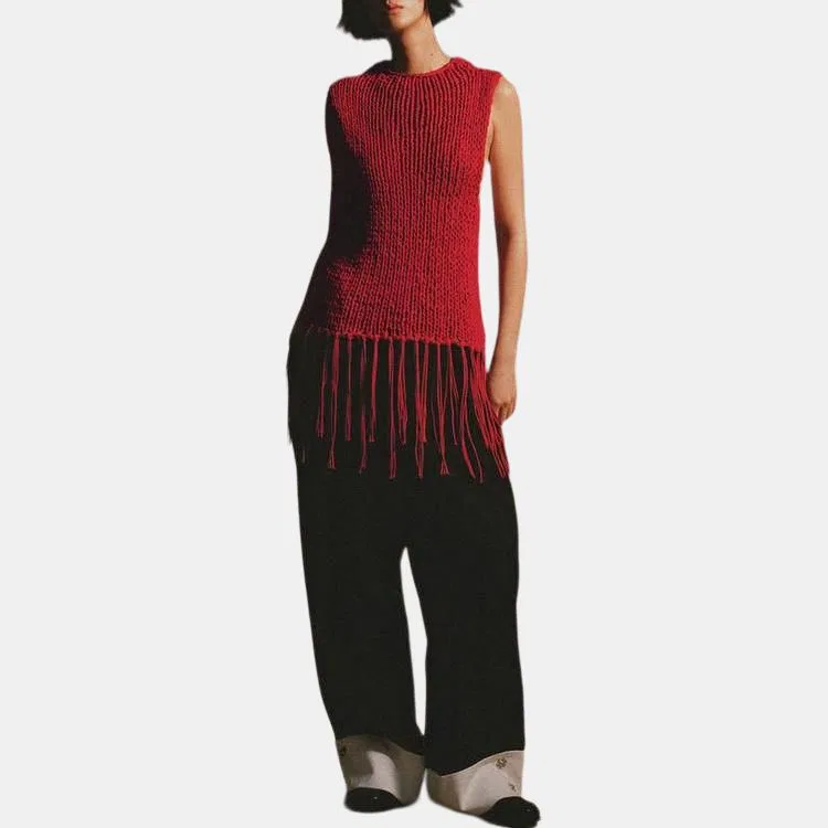 Женское вязаное изделие x AO YES SS25 Knitwear ZARA, Red — фото 4