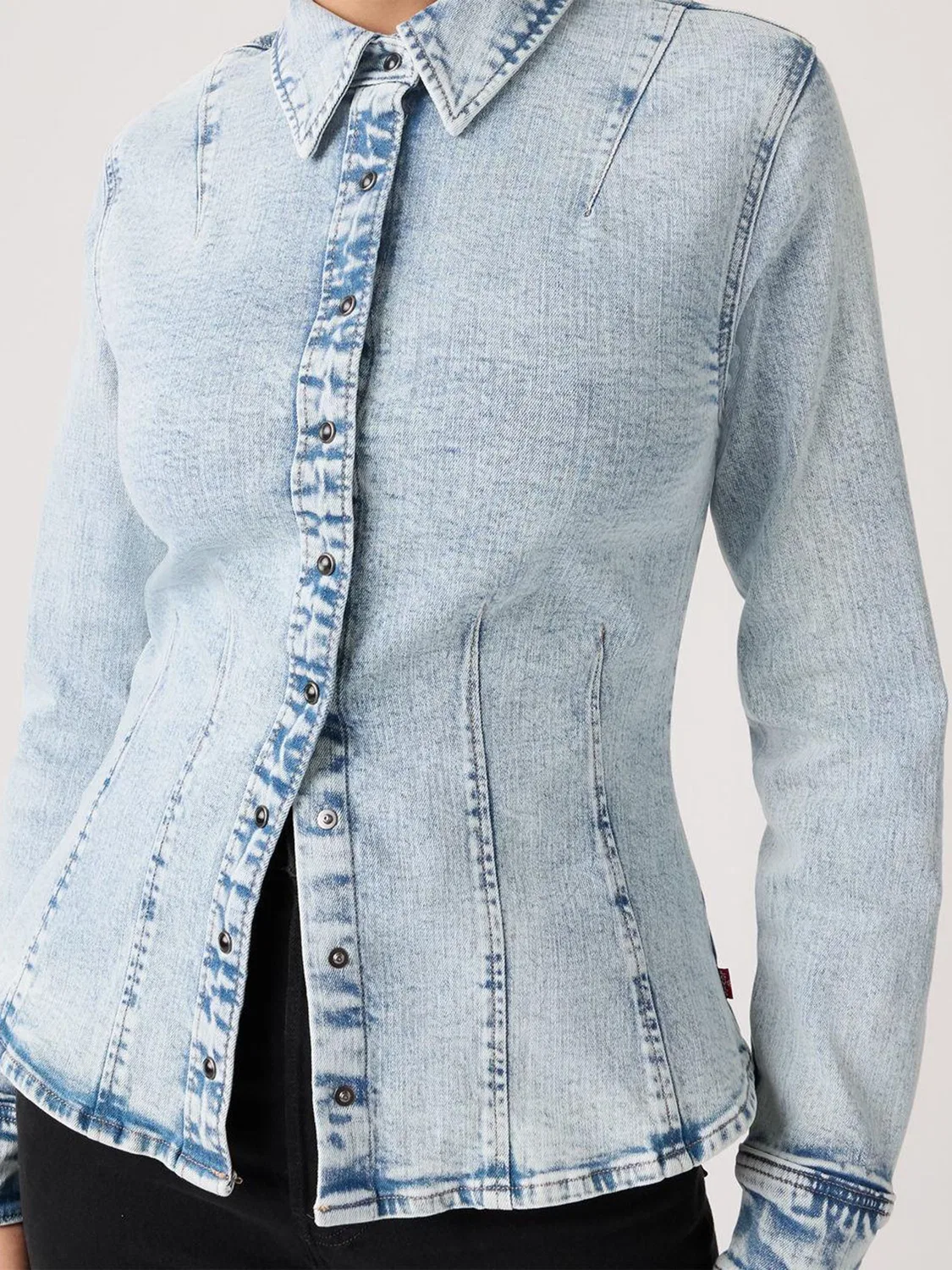 Джинсовая рубашка Levi's Blue Denim, синий деним