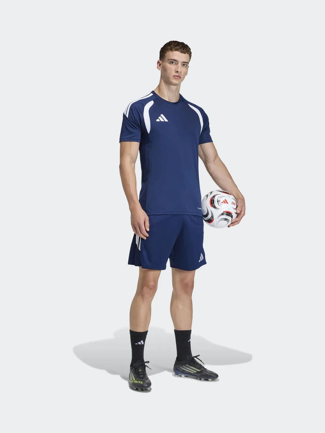Шорты тренировочные Tiro 26 adidas, синий — фото 3