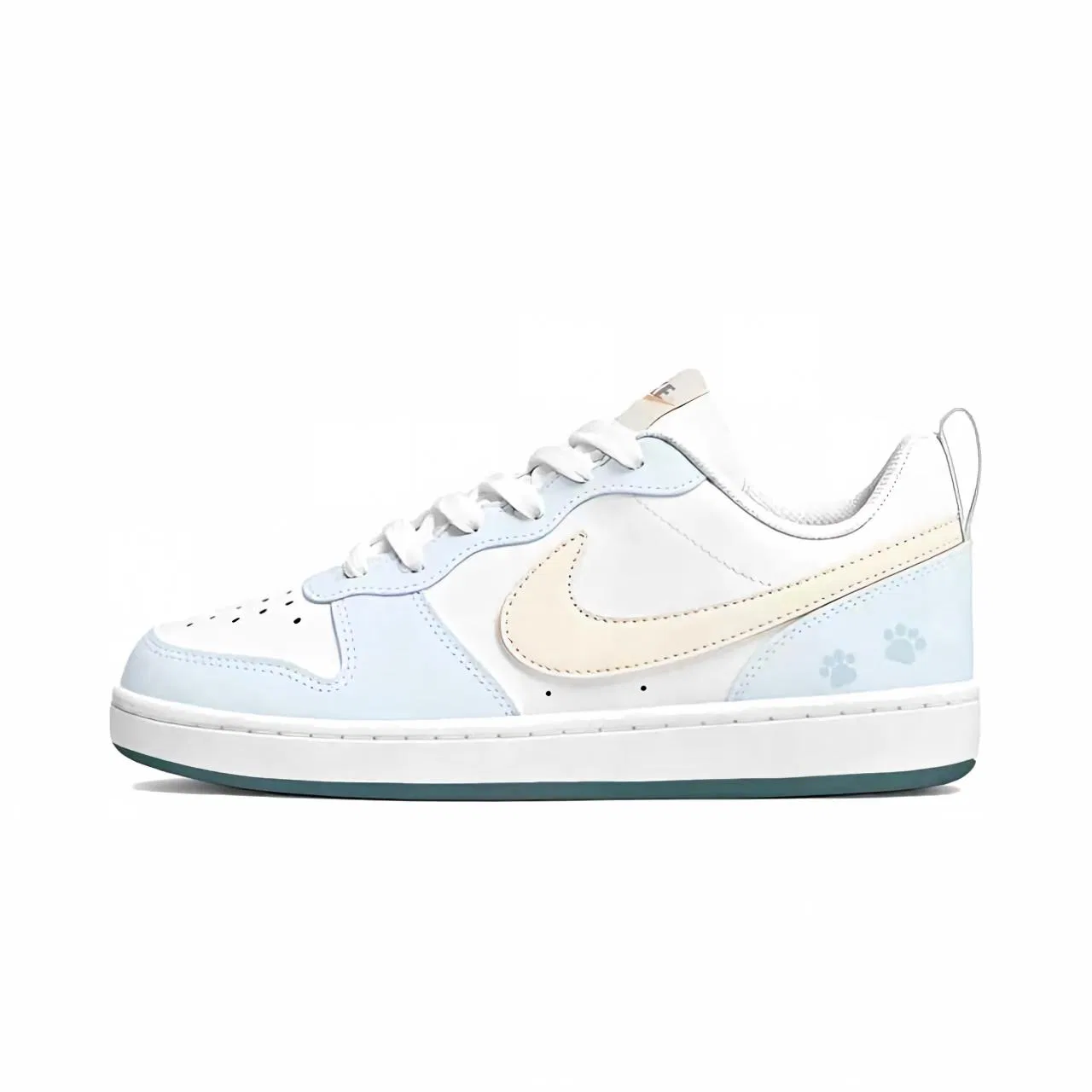 Детские кроссовки для скейтбординга с принтом Court Borough, Nike, White