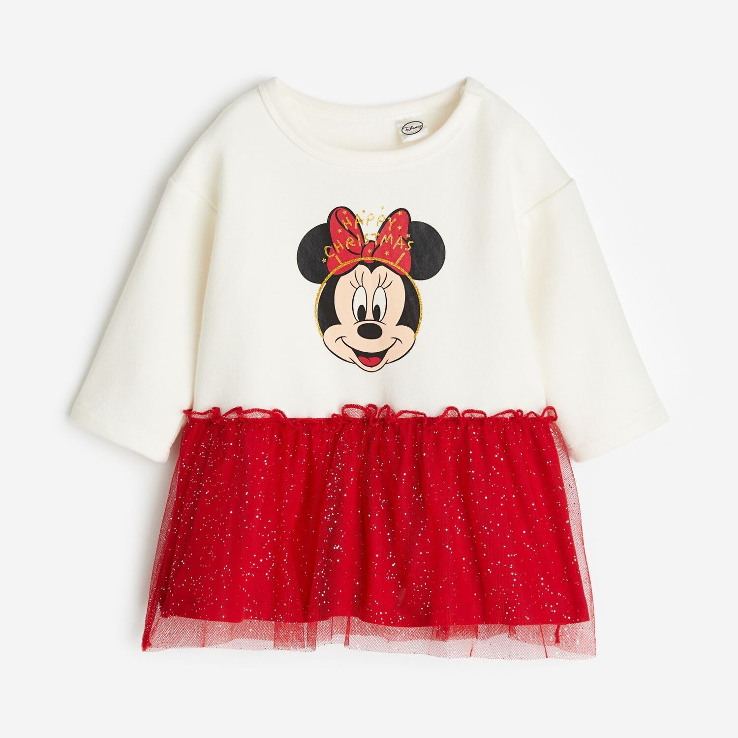 

Платье H&M Disney Minnie Mouse Printed Tulle-skirt, белый/красный