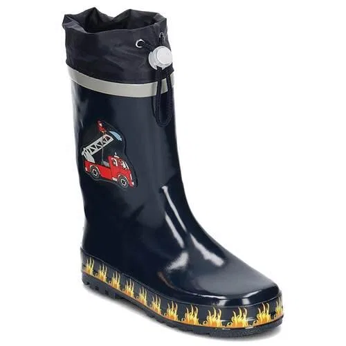 Детские сапоги-резинки с принтом Fire Brigade Playshoes, Navyblau