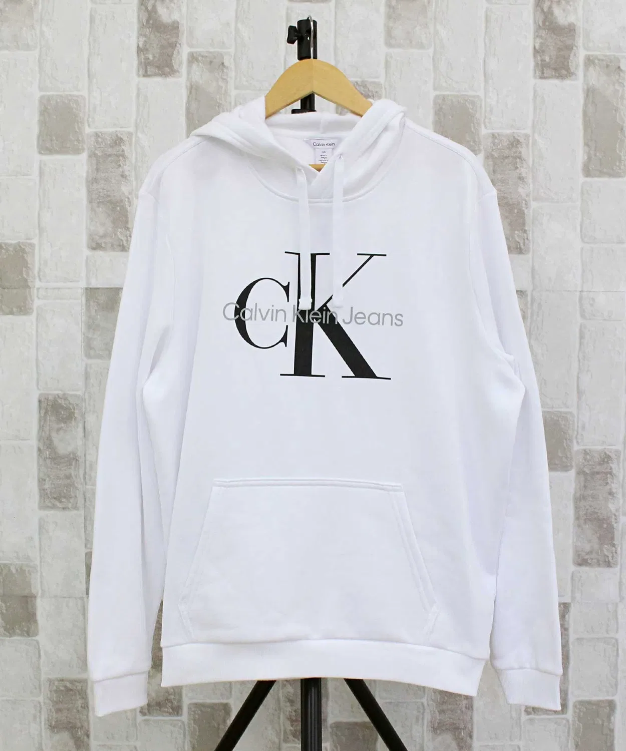 Мужская худи Calvin Klein CK MONOGRAM LOGO PULLOVER HOODIE, Black Gold — фото 2