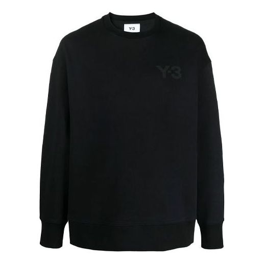 

Толстовка men's y-3 ss21 logo round neck pullover black Adidas, черный