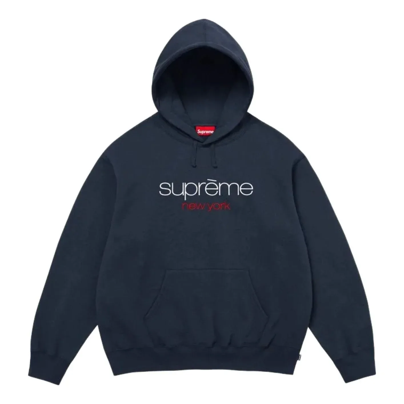 Толстовка Supreme SS26 Classic Logo Hooded Sweatshirt 'Navy'
