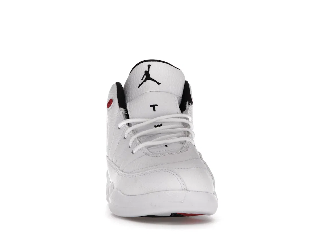 Детские кроссовки с принтом Jordan 12 Retro Jordan, White/Black-University Red — фото 2