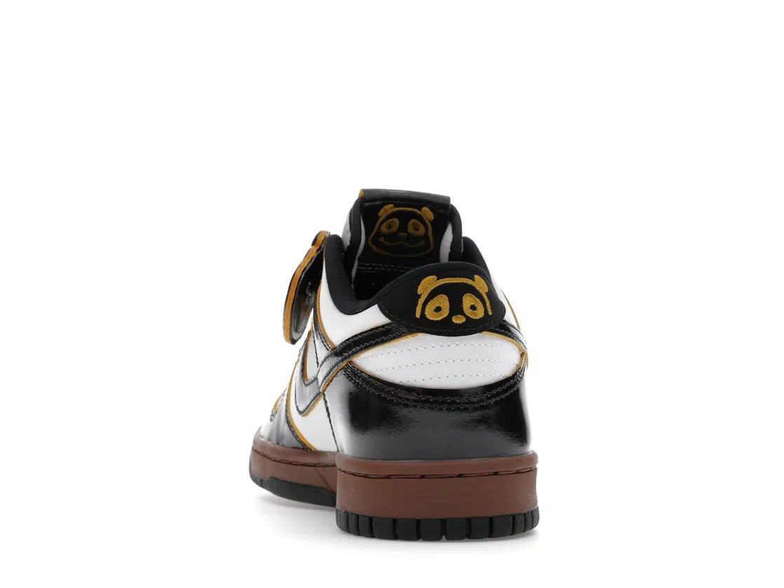 Детские кроссовки Lifestyle Nike Dunk Low SE, White/Black/Fauna Brown/Bright Citron — фото 4