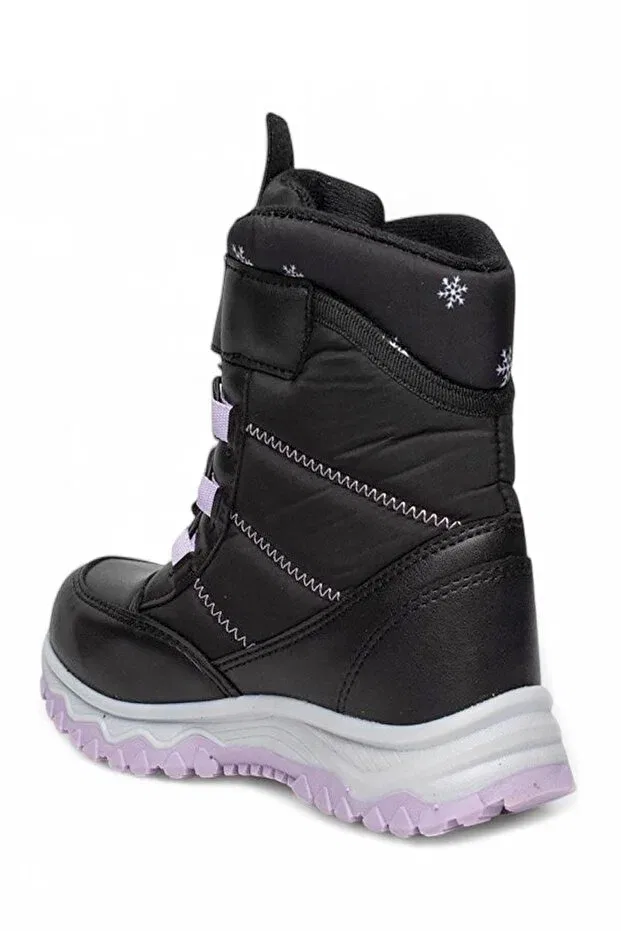 Детские снежные ботинки для девочек водонепроницаемые Plc Black Lilac Bluefeet, Black Lilac — фото 3