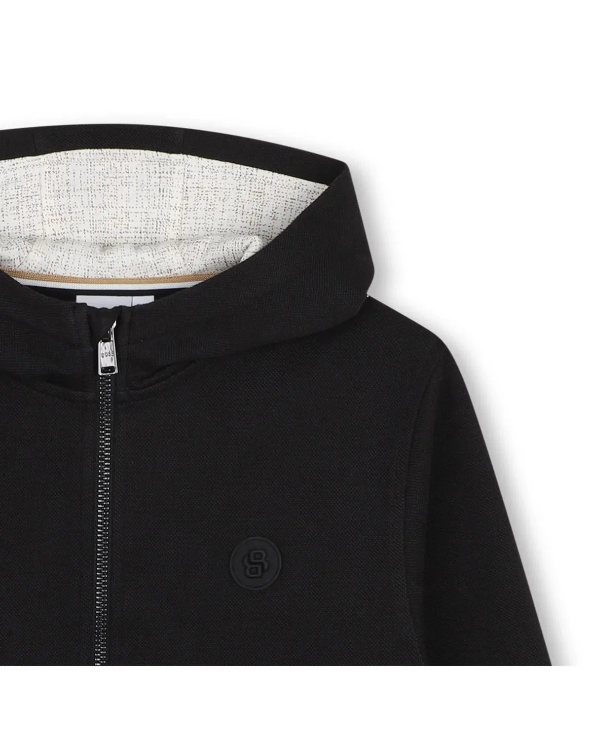 Детское худи для мальчиков хлопковое BOSS Kidswear, Negro — фото 2