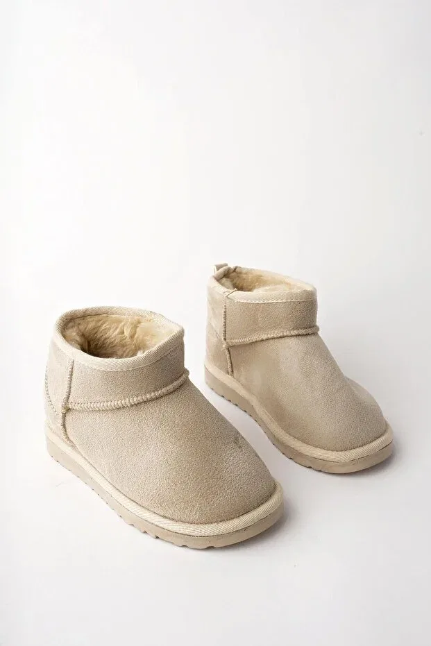 Детские зимние ботинки для девочек с толстой подошвой Muggo, Beige — фото 2