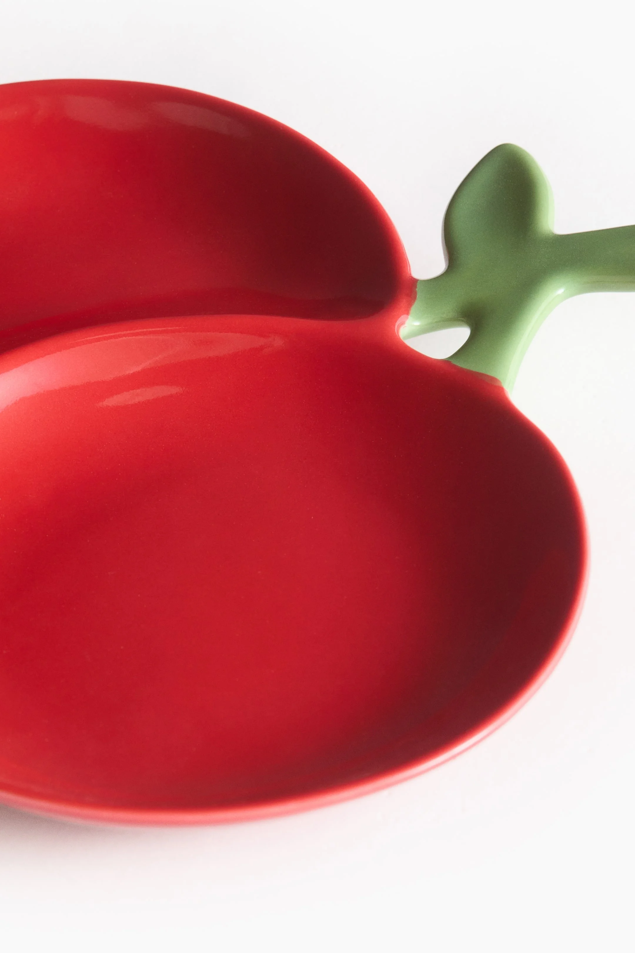Тарелка H&M Cherry Shaped Porcelain, 22x18 см, красный — фото 3