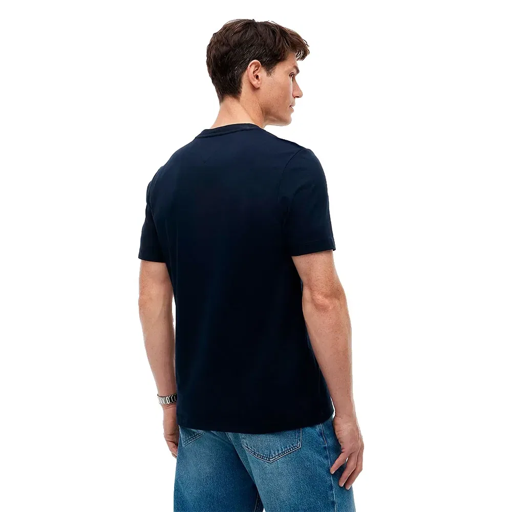 Мужская хлопковая футболка с коротким рукавом Script Logo Tommy hilfiger, Blue — фото 2