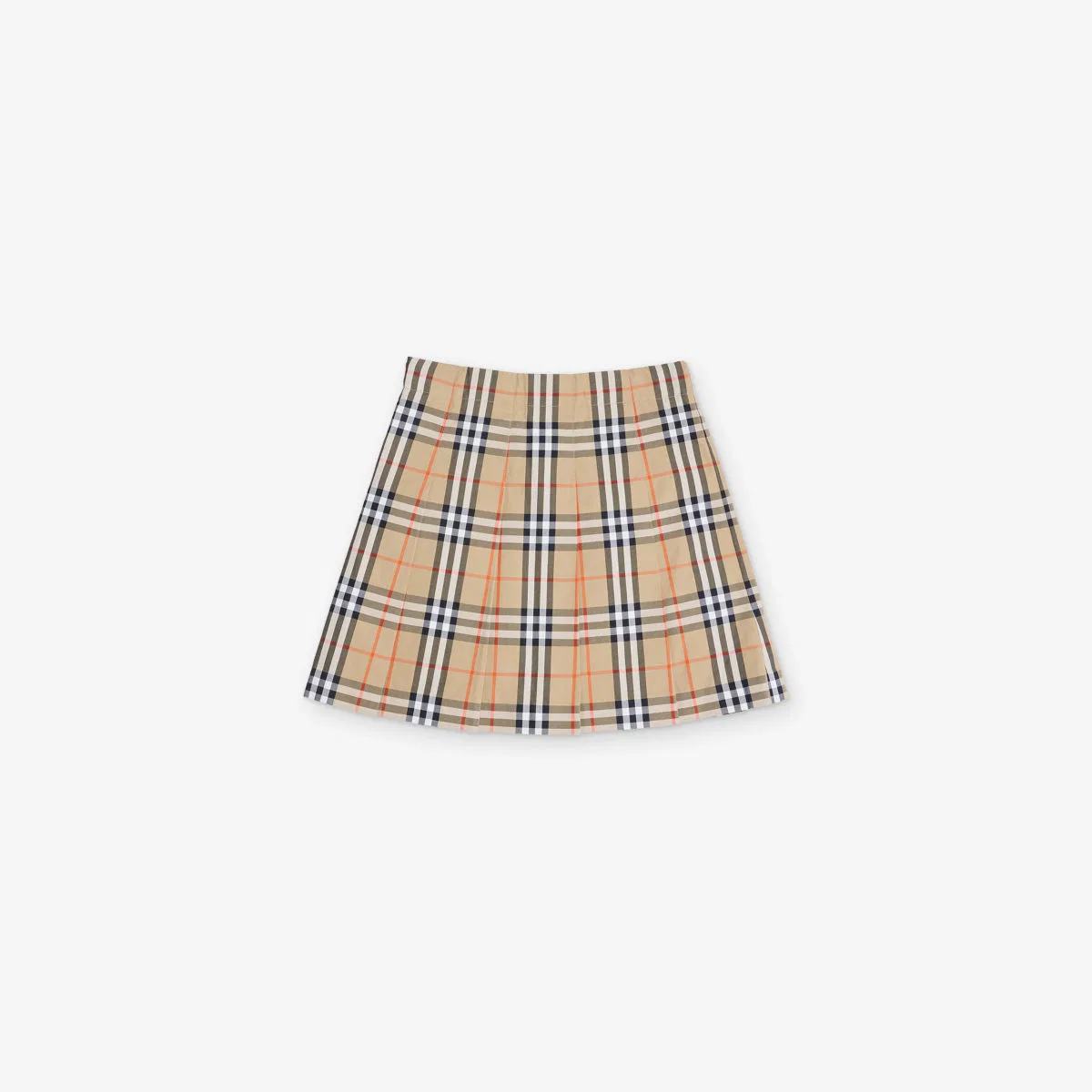 Плиссированная клетчатая хлопковая юбка Gabrielle, 4-14 лет Burberry — фото 3