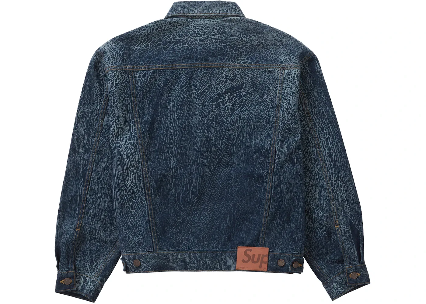 Мужская куртка-тракер джинсовая Crackle Denim Supreme, Blue — фото 2