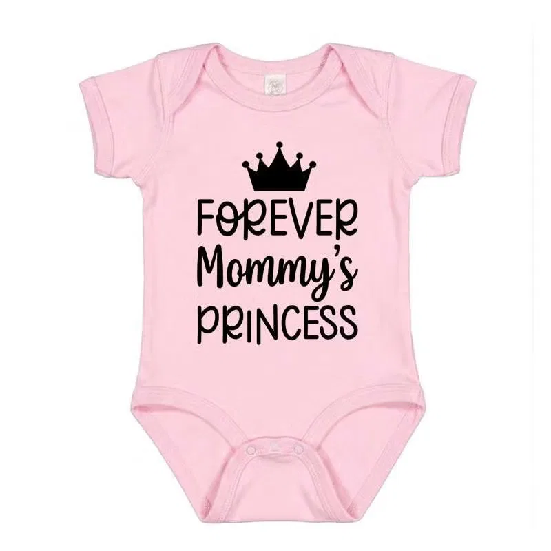 Боди-комбинезон с принтом Forever Mommy’s Princess Matching Family Outfits, розовый