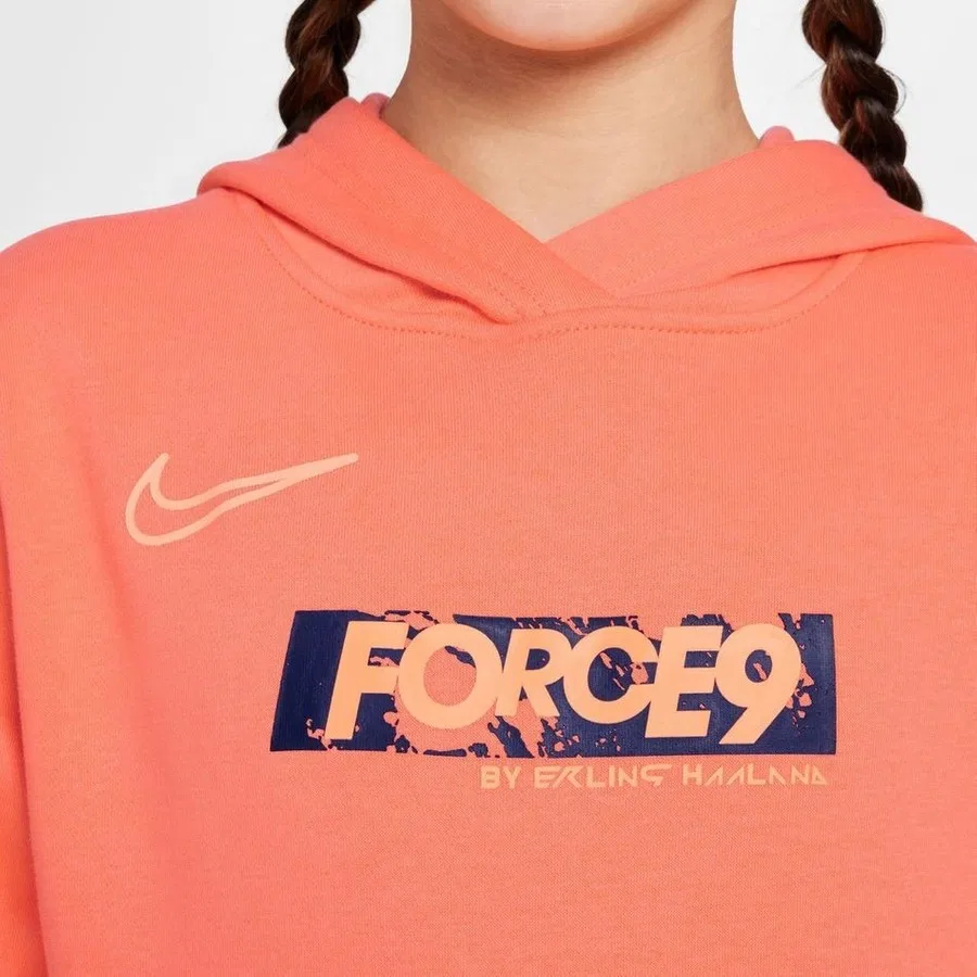 Свитшот детский с капюшоном Erling Haaland Club Fleece Nike, Оранжевый — фото 3