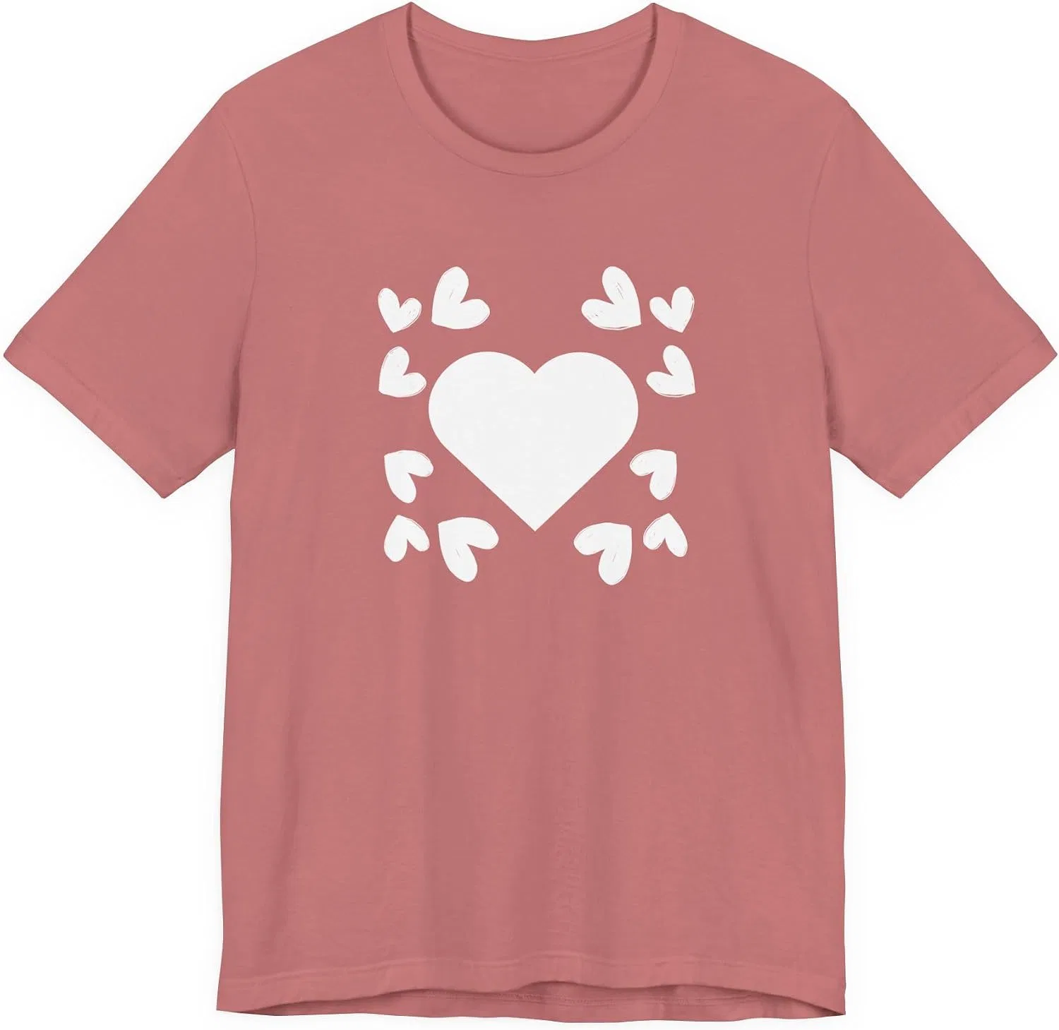 Футболка с принтом Valentine Hearts Galore, Mauve — фото 3