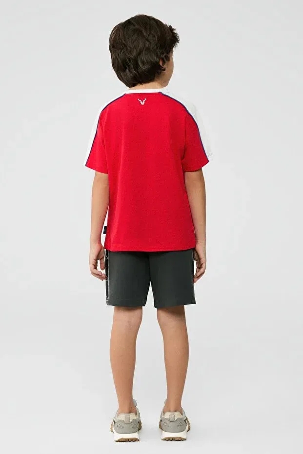 Детская футболка для мальчиков хлопковая Nbt Jeans, Red — фото 4
