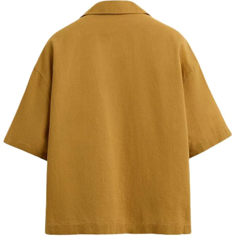 Мужская рубашка с лацканами Mustard ZARA, Mustard — фото 3