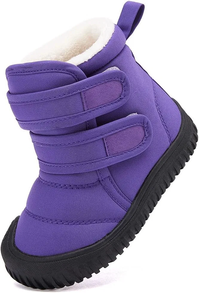 Детские зимние ботинки с искусственным мехом BMCiTYBM, Two Strap Purple — фото 2