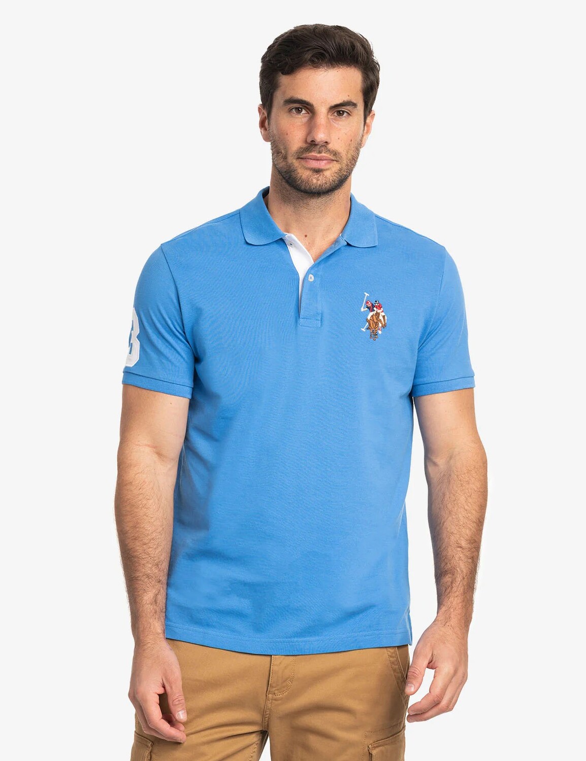 

Футболка поло U.S. Polo Assn. Multi Color Big Logo, синий