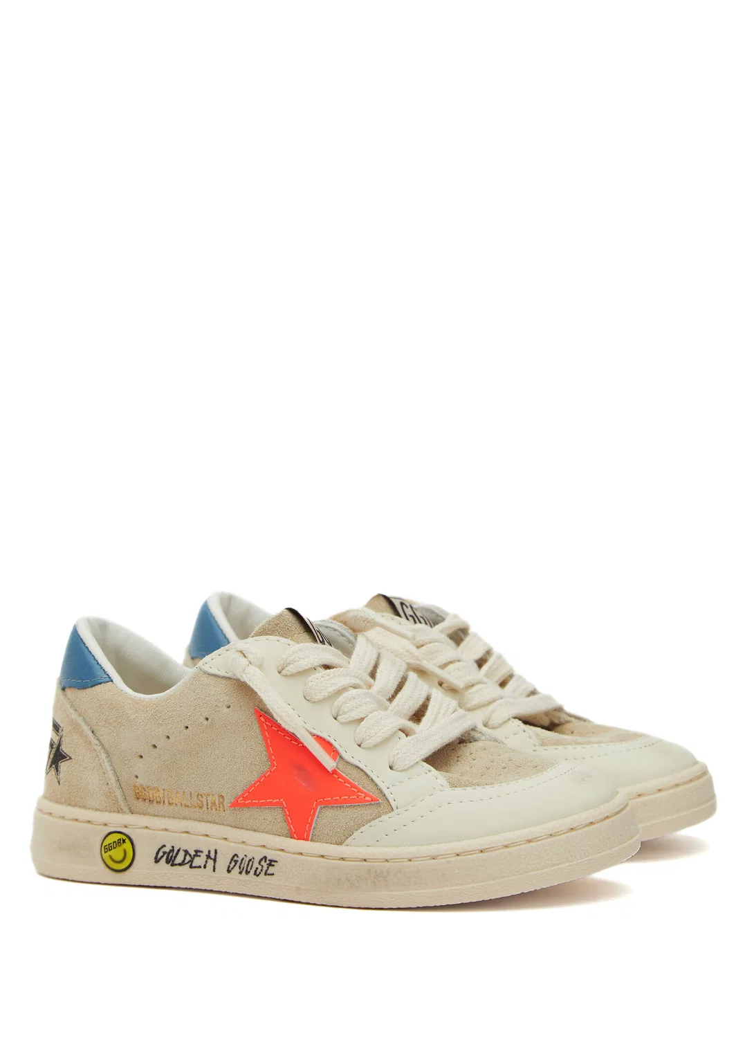 Кроссовки детские Golden Goose Ball Star, разноцветный бежевый — фото 2