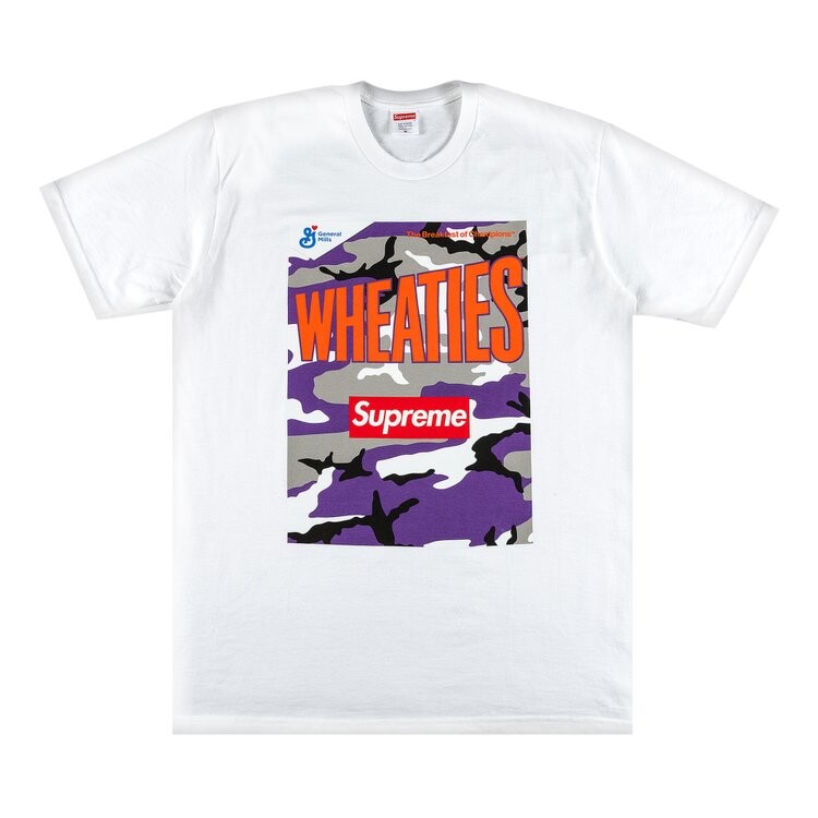 

Футболка Supreme x Wheaties Tee 'White', белый