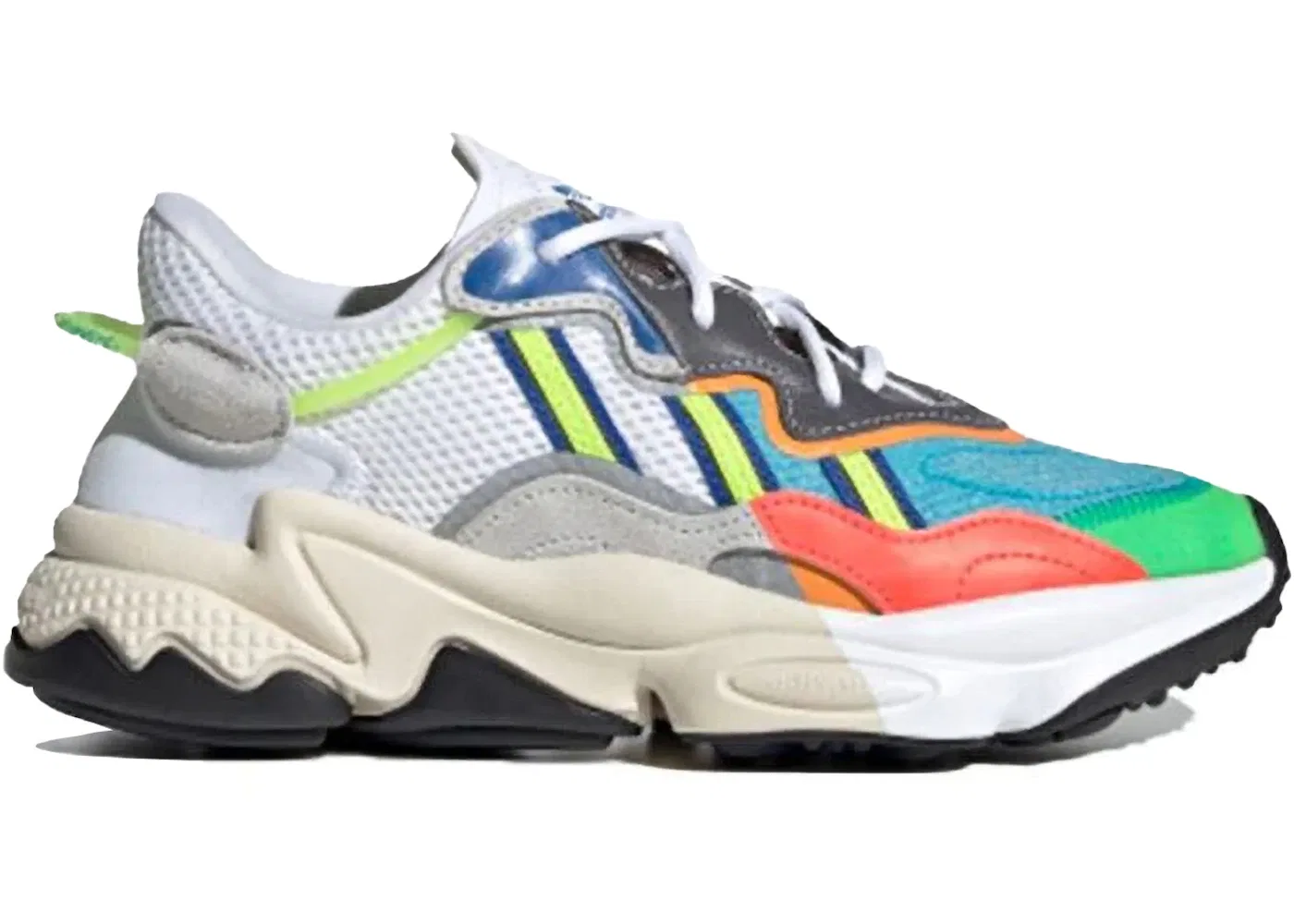 Детские кроссовки Lifestyle Adidas Ozweego, White Blue Orange Green Gray