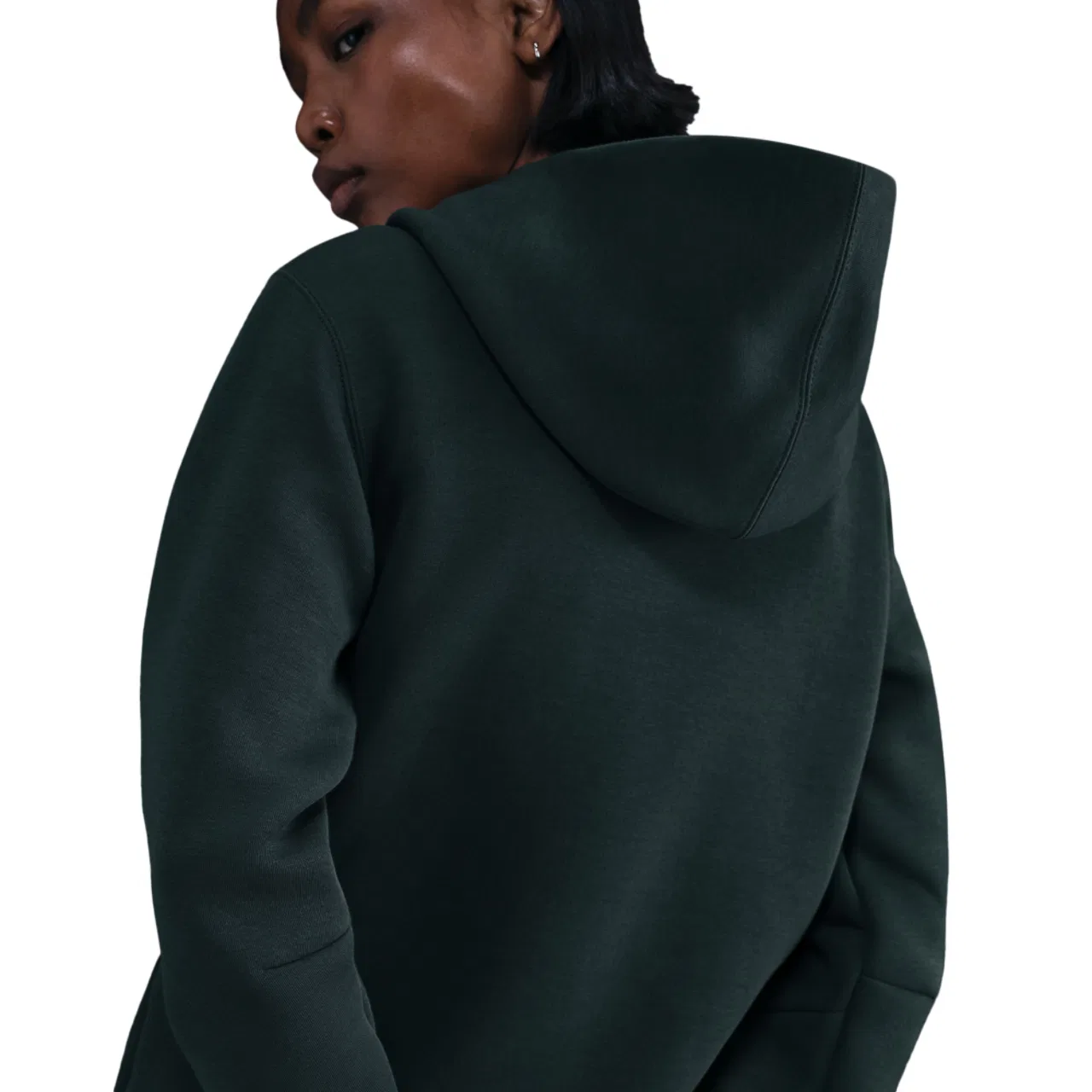Женское худи Tech Fleece NSW Nike, цвет Seaweed/Black — фото 2