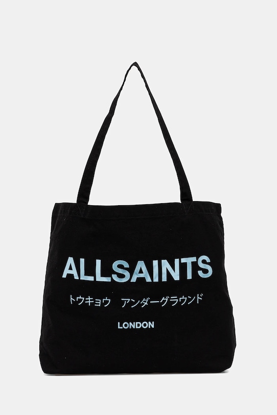 

Хлопковая сумка Allsaints, черный