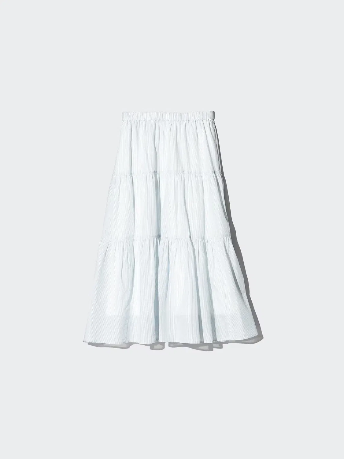 Многослойная юбка Uniqlo, в полоску, темно-синий — фото 3