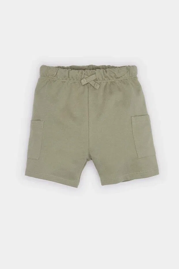 Детские шорты для мальчиков хлопковые Basics Defacto, Green-Gn497