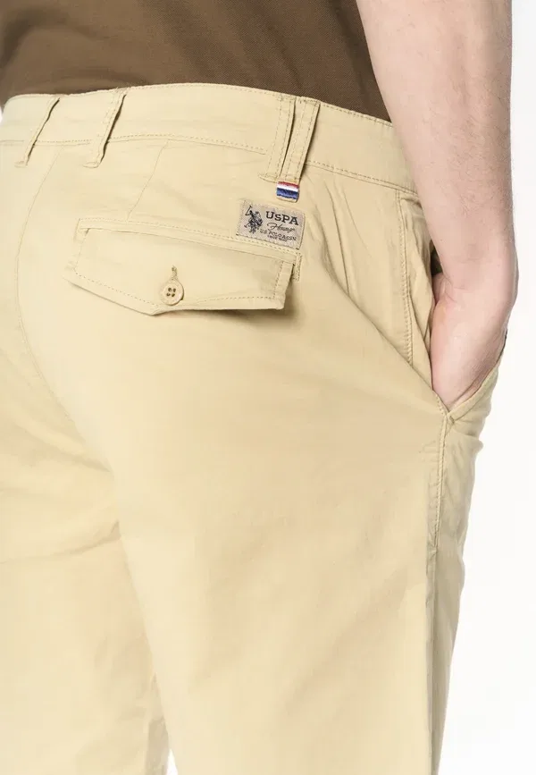 Шорты хлопковые Shorts U.S. Polo Assn., beige, бежевый — фото 4