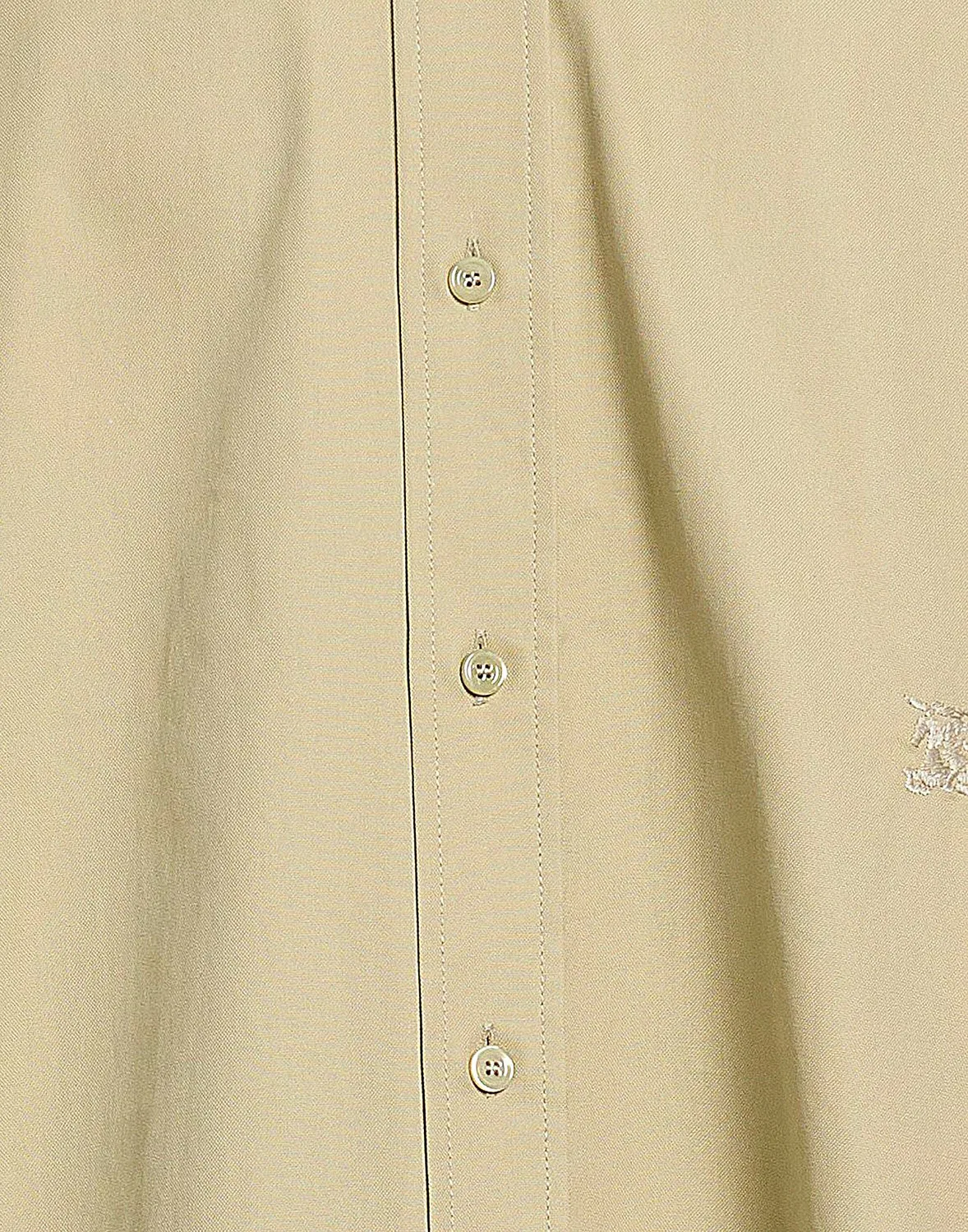 Мужская рубашка с вышивкой Regular-Fit Shirt Burberry, хаки — фото 4