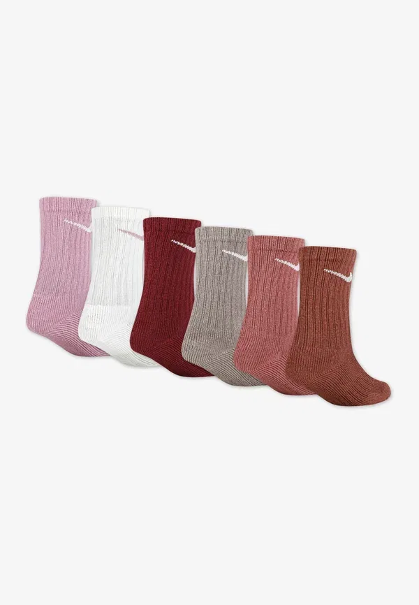 Носки хлопковые Performance basic crew 6 pack Nike Sportswear elemental pink, розовый — фото 2